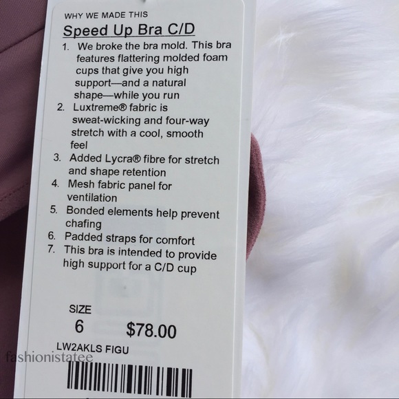 NWT FIGUE LULULEMON SPEED UP BRA Top - Picture 4 of 6